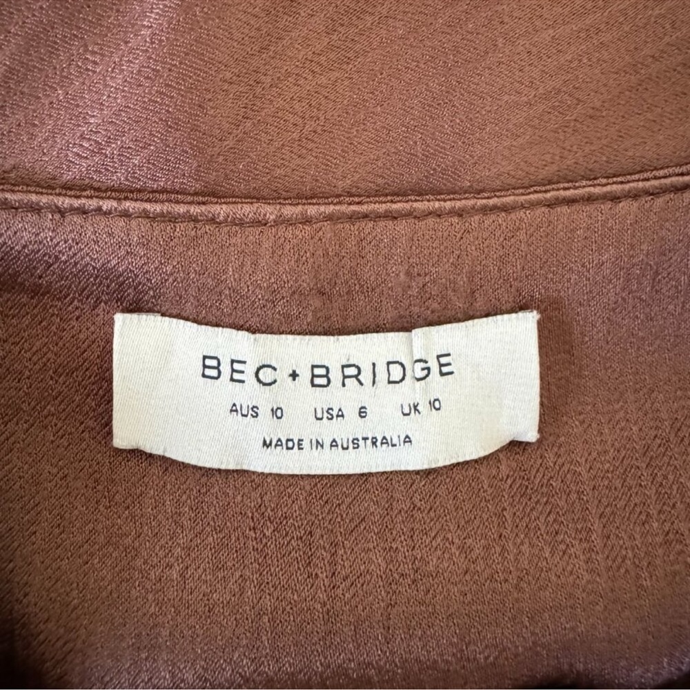 Bec & Bridge Scoop Neck Dress Espresso Brown - Picture 4 of 4